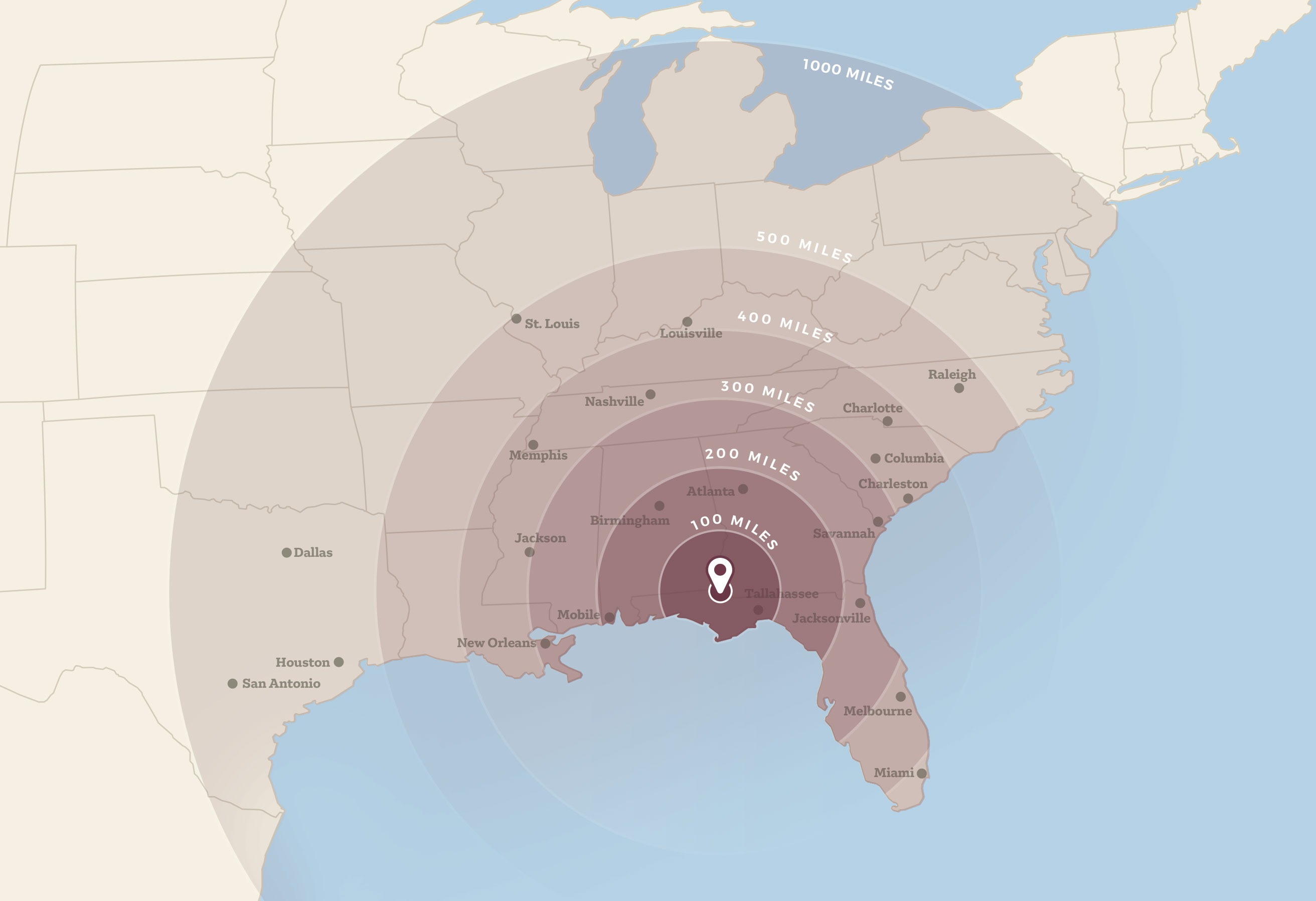 Air travel time to Endeavor Park